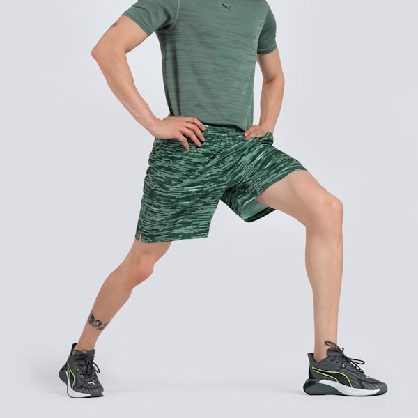 Train All Day Graphic Woven Men's 7" Training Shorts, Green Moon, extralarge-IND